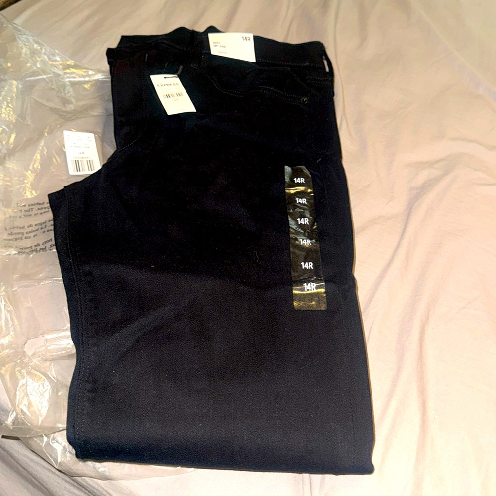 Brand new black express mid rise bootcut jeans
